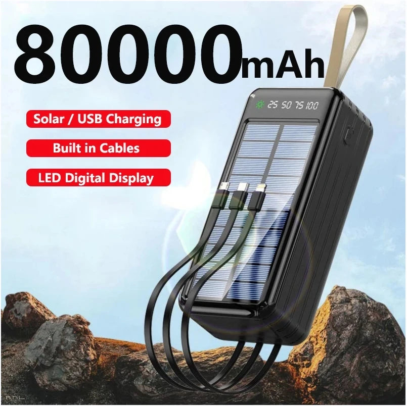 80000mAh Solar Power Bank