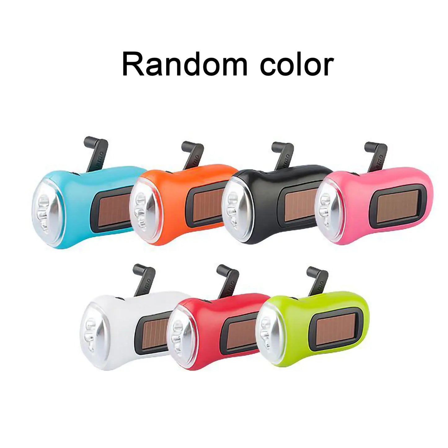 Hand Crank Solar Powered LED Flashlight