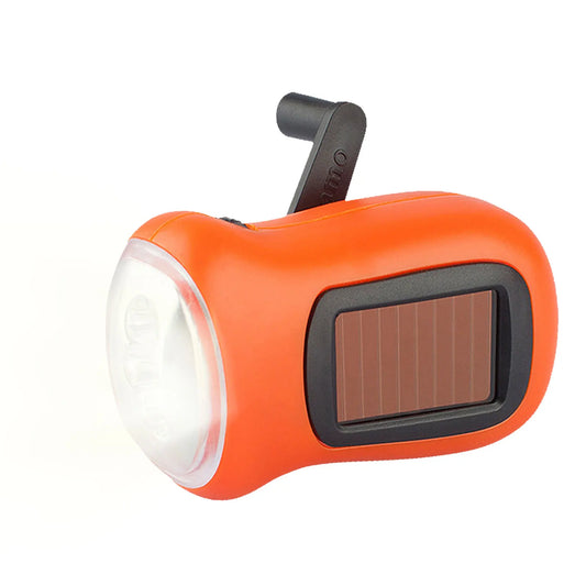 Hand Crank Solar Powered LED Flashlight