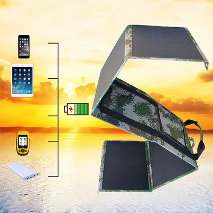 120W Solar Panel Portable Foldable Solar Cells Bag Double USB+DC Output